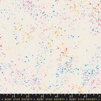 Speckled Multi Confetti - Wollweißgrundiger Ruby Star Society Basicstoff - Rashida Coleman Hale Designerstoff 