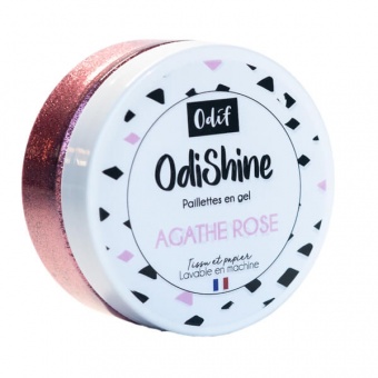 OdiShine Glitter-Gel - Verschiedene Farben - ODIF Glitzerbeschichtung Agathe Rose / Rosa-Pink