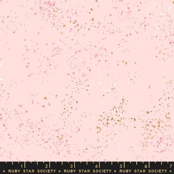 Speckled Pale Pink -  Pastellrosa Ruby Star Society Basicstoff - Rashida Coleman Hale Designerstoff mit Metallic Akzenten 