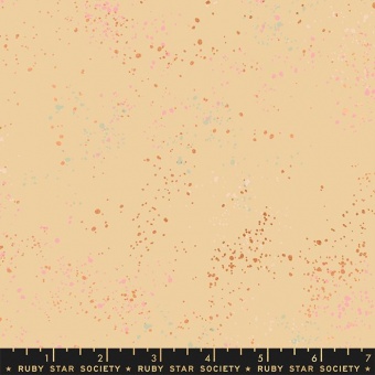 Speckled Parchment - Pastelloranger Ruby Star Society Basicstoff - Rashida Coleman Hale Designerstoff mit Metallic Akzenten 
