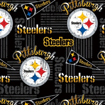 Pittsburgh Steelers Motivstoff - Original NFL Lizenzstoff - American Football Meterware 