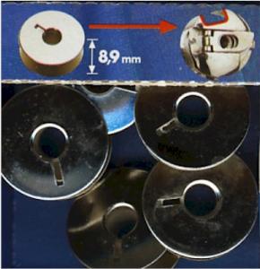 5 Umlaufgreifer-Spulen 22mm für kleinen Umlaufgreifer - Günstige Unterspulen  