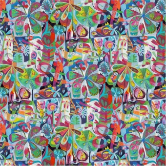 Multi Happy Day Designerstoff - Find the Birds by Este MacLeod  - FreeSpirit Fabrics Patchworkstoffe 