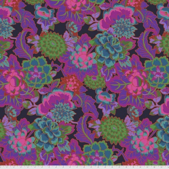 Purple Cloisonne Flowers Blümchenstoff - Kaffe Fassett Collective Designerstoffe & Patchworkstoff Meterware 