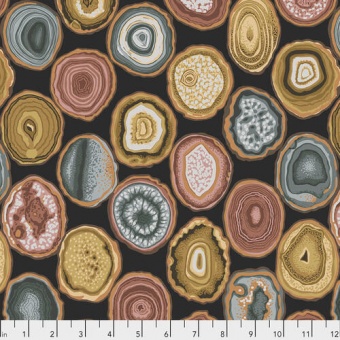 Charcoal Geodes - Kaffe Fassett Collective Designerstoffe - Philip Jacobs Spring 2019 Patchworkstoff 