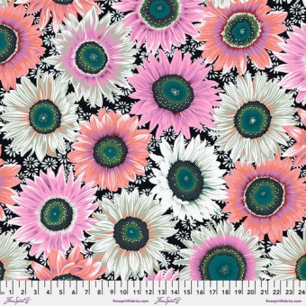 Black Van Gogh Sunflowers Sonnenblumenstoff - Kaffe Fassett Collective Designerstoffe - Philip Jacobs Spring 2023 Patchworkstoff 