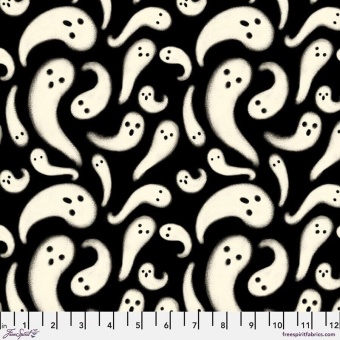 Black Who Ghost There? - Rachel Hauer Storybrook Halloween Designerstoff - Free Spirit Motivstoff 