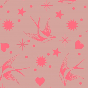 Nova Fairy Flakes Tiermotivstoffe - Everglow Neon True Colors Tula Pink Designerstoff -  FreeSpirit Patchworkstoffe 