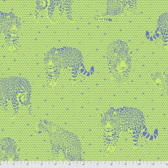 Kiwi Lil' Jaguars - Daydreamer Tula Pink Designerstoffe - Tropische FreeSpirit Patchworkstoffe 