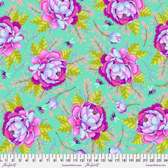 Dusk Kabloom Floral Blumenstoff - Moon Garden Tula Pink Designerstoffe - FreeSpirit Patchworkstoffe - VORBESTELLUNG! ca. Ende Oktober / November 2022 