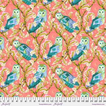 Dawn Night Owl Eulenstoff - Moon Garden Tula Pink Designerstoffe - FreeSpirit Patchworkstoffe - OOP! Solange der Vorrat reicht! 