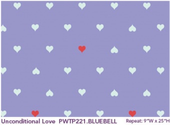 Bluebell Unconditional Love Herzchenstoff - Besties Tula Pink Designerstoff -  FreeSpirit Patchworkstoffe 