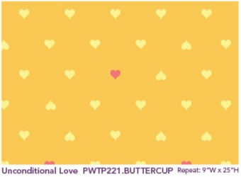 Buttercup Unconditional Love Herzchenstoff - Besties Tula Pink Designerstoff -  FreeSpirit Patchworkstoffe 