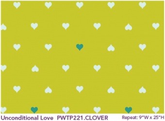 Clover Unconditional Love Herzchenstoff - Besties Tula Pink Designerstoff -  FreeSpirit Patchworkstoffe  