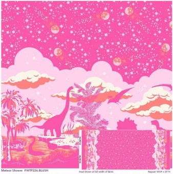 Blush Meteor Shower - Roar! Tula Pink Designerstoff -  FreeSpirit Patchworkstoffe 