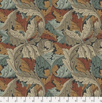 Autumn Acanthus Vintage Baumwollstoff  - Original William Morris & Company Lizenzstoff - Free Spirit Fabrics Leicester Patchworkstoffe 