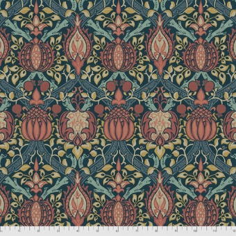 Indigo Granada Baumwollstoff  - Original William Morris & Company Lizenzstoff - Free Spirit Fabrics Granada Patchworkstoffe 