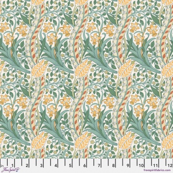 Sunshine Mini Daffodil Baumwollstoff  - Original William Morris & Company Lizenzstoff - Free Spirit Fabrics Buttermere Patchworkstoffe 