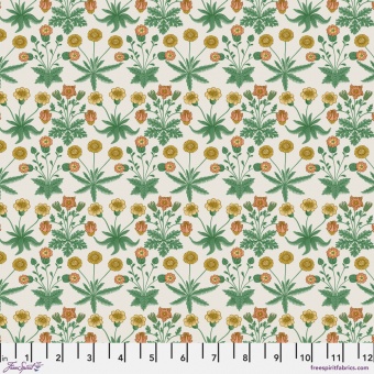Ivory Daisy Baumwollstoff  - Original William Morris & Company Lizenzstoff - Free Spirit Fabrics Buttermere Patchworkstoffe 