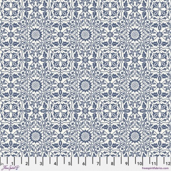 Blue St. James Baumwollstoff  - Original William Morris & Company Lizenzstoff - Free Spirit Fabrics Buttermere Patchworkstoffe 