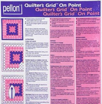 Quilter's Grid On Point Rauten Watercolor Bügelvlies 2,5cm - 1 inch Pellon / Freudenberg - Liniertes Patchworkvlies 