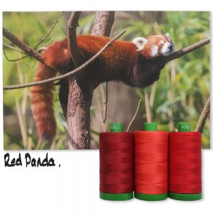 2021 Aurifil Color Builders - Endangered Species BOM &  Aurifil 40 wt. Garnsortimente Red Panda