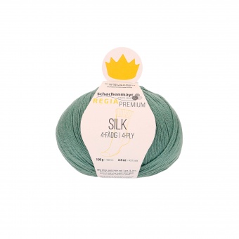 Silk Seiden-Strickgarn - Deluxe Sockenstrickgarn - Regia Premium - Schachenmayr Strumpfgarn Salbei # 0018