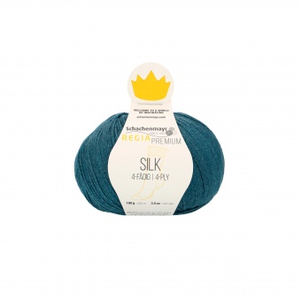Silk Seiden-Strickgarn - Deluxe Sockenstrickgarn - Regia Premium - Schachenmayr Strumpfgarn Teal # 0065