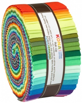 2 1/2" Stoffschnecke - 2019 New Colors Kona Cotton Solids Roll-Up 