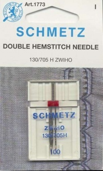 Zwillings Hohlsaum Nadel - Wing Nähmaschinennadel - Schmetz Hohlsaum-Zwillingsnadel H ZWIHO 2,5mm  
