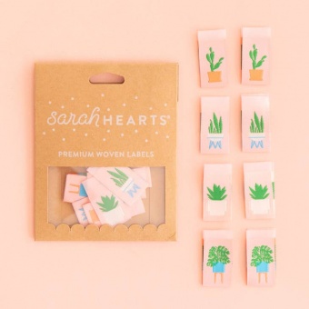 Pflanzen & Sukkulenten Labels - Sarah Hearts Houseplants Webetiketten - Premium Woven Labels 