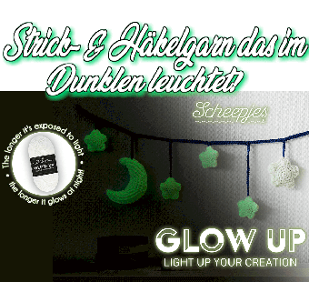 Glow Up - Fluoreszierendes Häkelgarn - Scheepjes Glow-in-the-Dark Strickgarn 