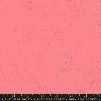 Speckled Sorbet - Pinker Ruby Star Society Basicstoff - Rashida Coleman Hale Designerstoff mit Metallic Akzenten 