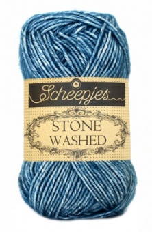 Scheepjes Stone Washed - ALLE FARBEN! - Niederländisches Häkelgarn - Ganzjahres-Strickgarn Blue Apatite  #805