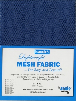 Bunter, kleinmaschiger Netzstoff by Annie's - Lightweight Mesh Fabric - SB-Packung 18" x 54 inches Blastoff Blue / Königsblau