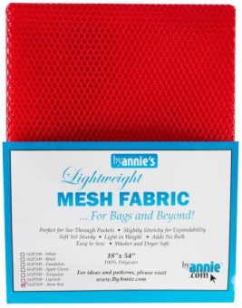 Bunter, kleinmaschiger Netzstoff by Annie's - Lightweight Mesh Fabric - SB-Packung 18" x 54 inches Atomic Red / Rot