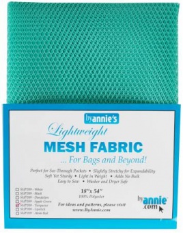 Bunter, kleinmaschiger Netzstoff by Annie's - Lightweight Mesh Fabric - SB-Packung 18" x 54 inches Turquoise / Türkisblau