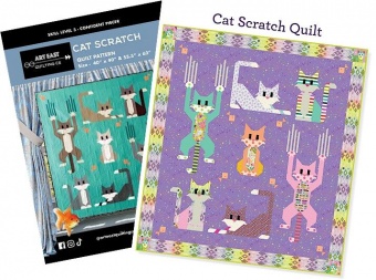Cat Scratch Quilt Anleitung - Tabby Road Tula Pink Schnittmuster - John McPhail Art East Quilting Co. 