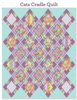 Cat's Cradle Quilt Kit - Tabby Road Deja Vu by Tula Pink - Materialpackung / Stoffpaket- VORBESTELLUNG! Lieferung Ihrer gesamten Bestellung ca. Ende Juli / August 2024! Nur Quilttop