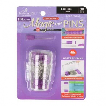 Magic Fork Pins - Feine Gabelnadeln 0,5mm x 45mm - Taylor Seville Gabelstecknadeln 30 ST "Fine" 
