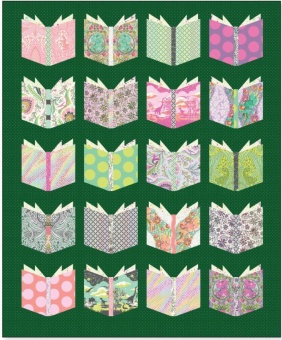 Lilypad Book Nerd Quilt Kit - Roar! Materialpackung - Tula Pink Designerstoff -  FreeSpirit Patchworkstoffe + QBTP016.MIST Rückseite