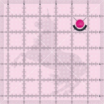 6 1/2" Tula Pink Einhorn Lineal- Original Tula Pink Hardware - 4 Square Templates Rulers with Unicorn 
