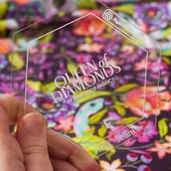 Tula Pink Queen of Diamonds Pinkdoor Fabrics - EPP Paper Pieces / Acrylschablonen-Set 