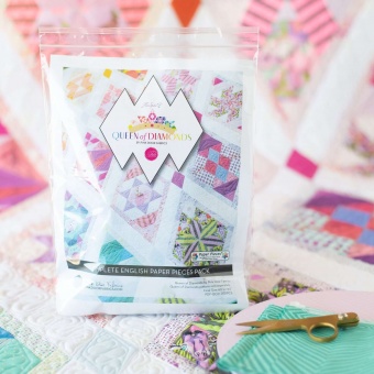 Tula Pink Queen of Diamonds Pinkdoor Fabrics - Complete EPP Paper Pieces / Papierschablonen-Set 