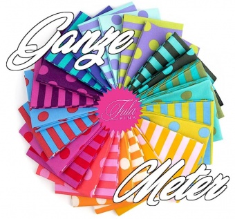 24er Stoffpaket - GANZE METER - Poms & Stripes Tula Pink Designerstoffe - True Colors All Stars FreeSpirit Patchworkstoffe 