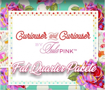 24 Fat Quarter Curiouser and Curiouser Tula Pink Designerstoffkollektion - FreeSpirit Alice in Wonderland Patchworkstoffe Stoffpaket  