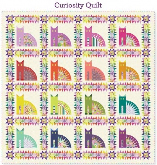 Curiosity Quilt Kit - Tabby Road Deja Vu by Tula Pink - Materialpackung / Stoffpaket- VORBESTELLUNG! Lieferung Ihrer gesamten Bestellung ca. Ende Juli / August 2024! + PWTP093.ELECTROBERRY