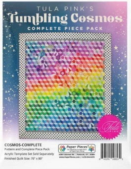 Tula Pink Tumbling Cosmos Quilt EPP Paper Pieces plus Original Schnittmuster / Anleitung 