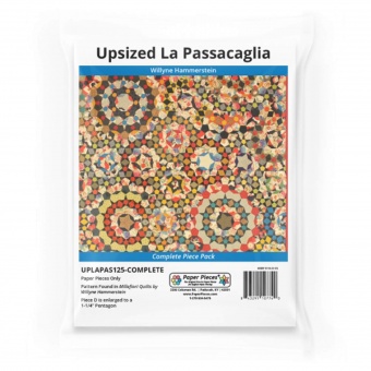 UPSIZED La Passacaglia Quilt KOMPLETTSET Papierschablonen für EPP - Millefiori Quilts - Vergrößerte Version! 